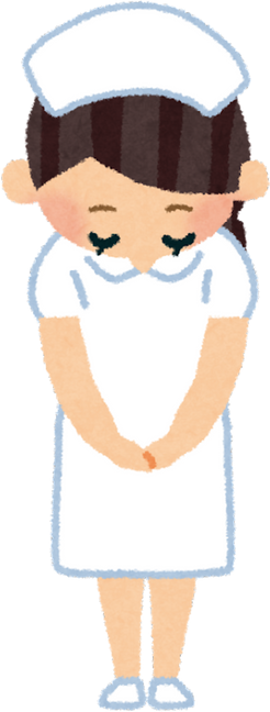 Illustration of a Female Nurse Bowing